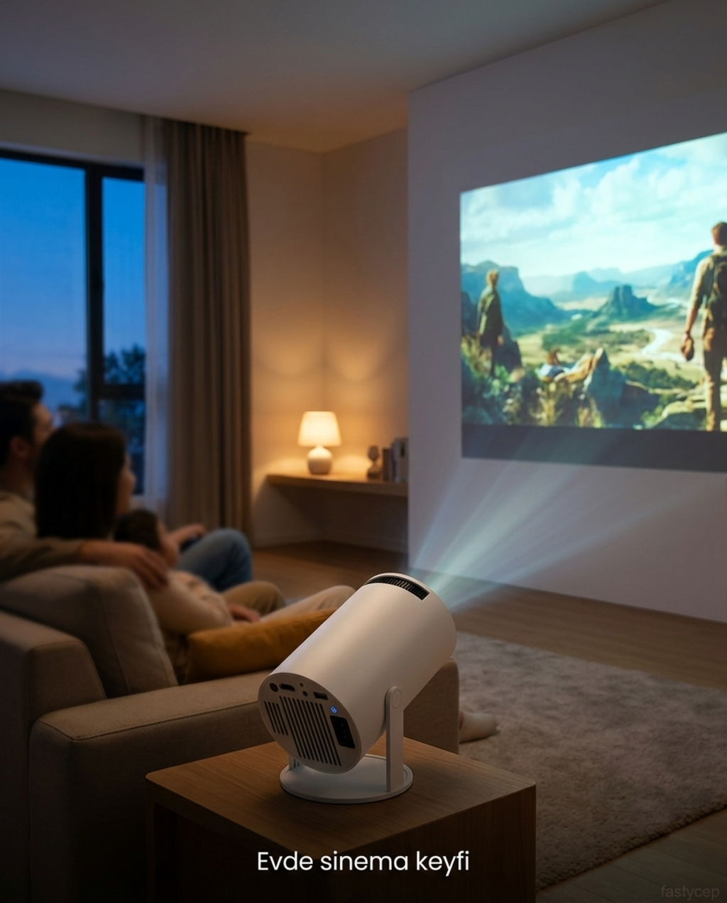 HY300 Mini Projeksiyon 4K Destekli ? Android WiFi Bluetooth