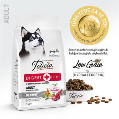 Hypoallergenic Medium Large Kuzulu Düşük Tahıllı Yetişkin Köpek Maması 3 Kg