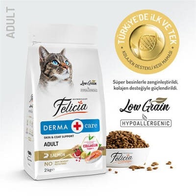 Hypoallergenic Somonlu Düşük Tahıllı Yetişkin Kedi Maması 2 Kg