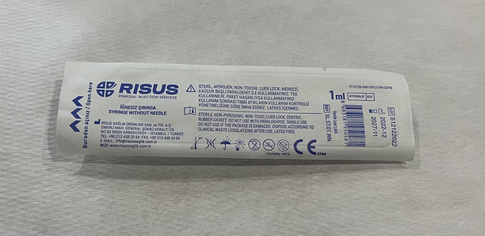 İğnesiz Şırınga Luer Lock - 1 ML