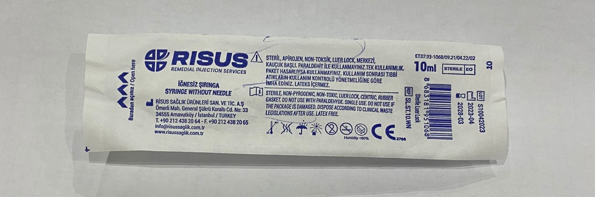 İğnesiz Şırınga Luer Lock - 10 ML