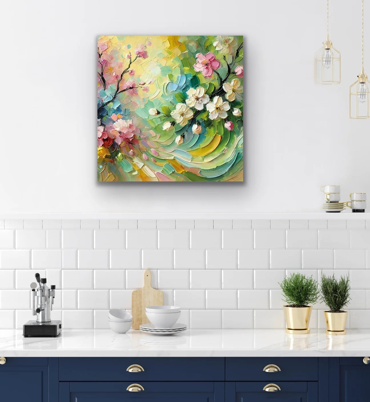 İlkbahar Mevsimi Kanvas Tablo 60x60cm