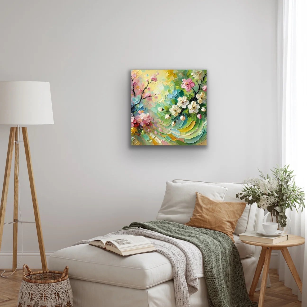 İlkbahar Mevsimi Kanvas Tablo 60x60cm