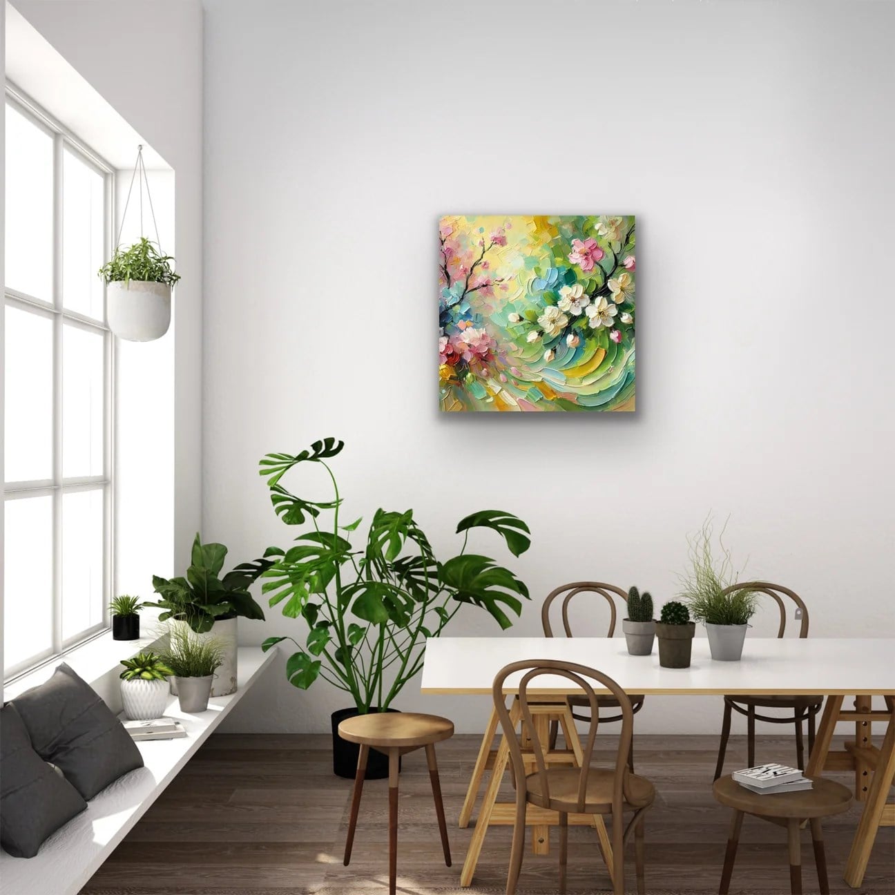 İlkbahar Mevsimi Kanvas Tablo 60x60cm