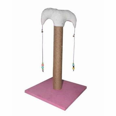 İnce Kedi Tırmalama Tahtası 50 Cm Pembe