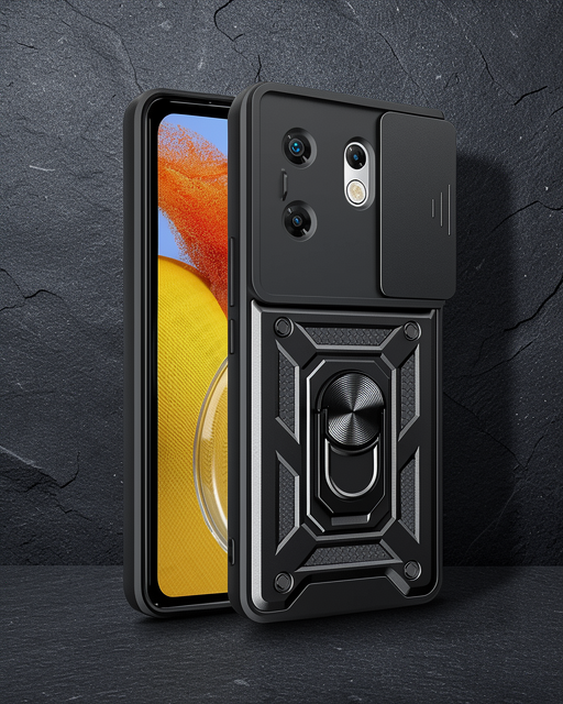 İnfinix Zero 30 4g Kılıf Pars Lens Yüzüklü Silikon - Siyah