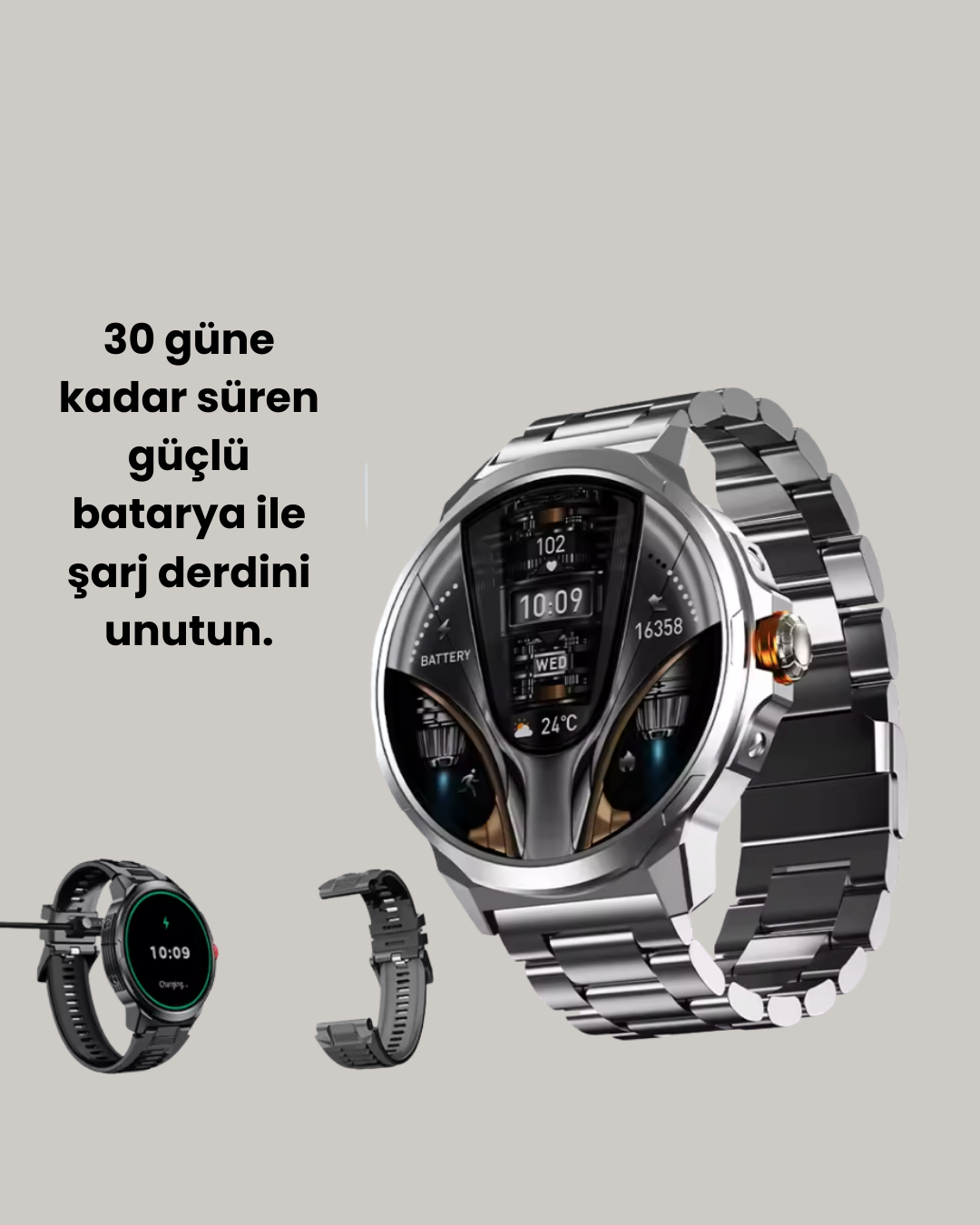 IP68 Su Toz Dirençli SW80 Akıllı Saat Android iOS Uyumlu Yeni Nesil