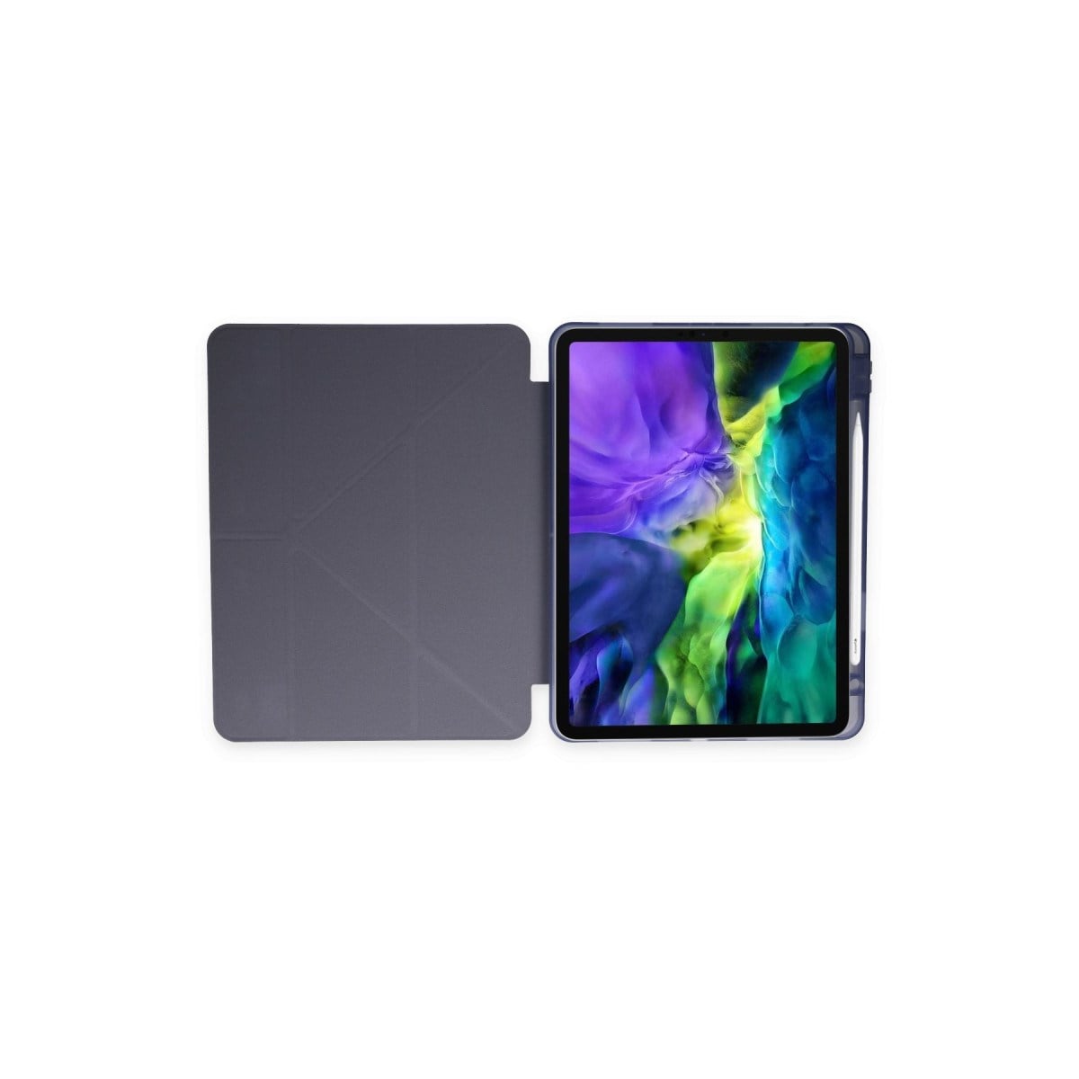 iPad 10.2 (8.nesil) Kılıf Kalemlikli Mars Tablet Kılıfı - Lavender