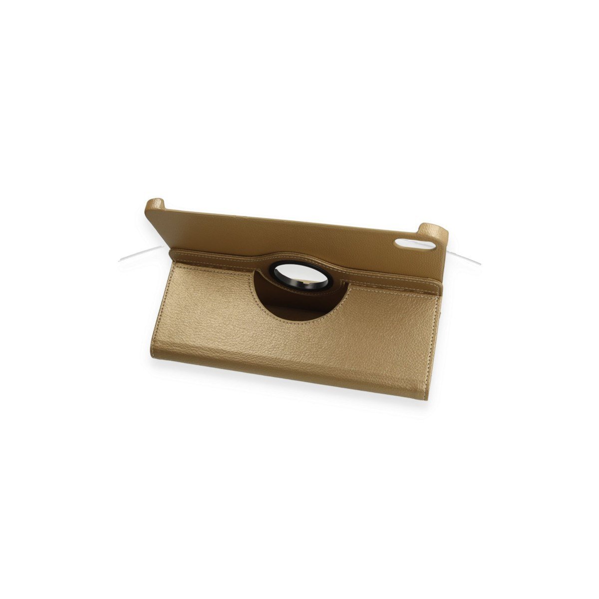 iPad 2022 10.9 (10.nesil) Kılıf 360 Tablet Deri Kılıf - Gold