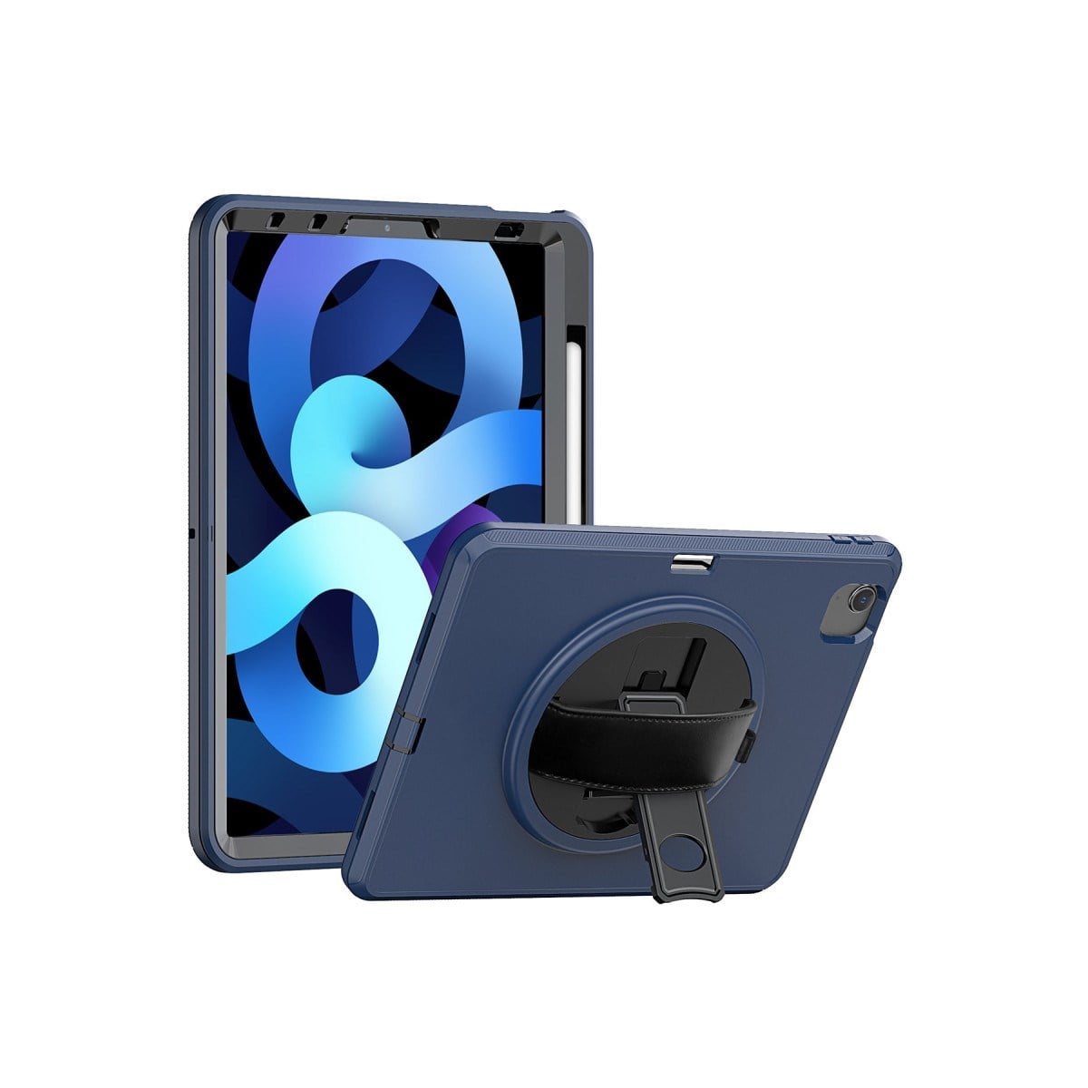 iPad 2022 10.9 (10.nesil) Kılıf Hand Strap Tablet Kılıfı - Lacivert