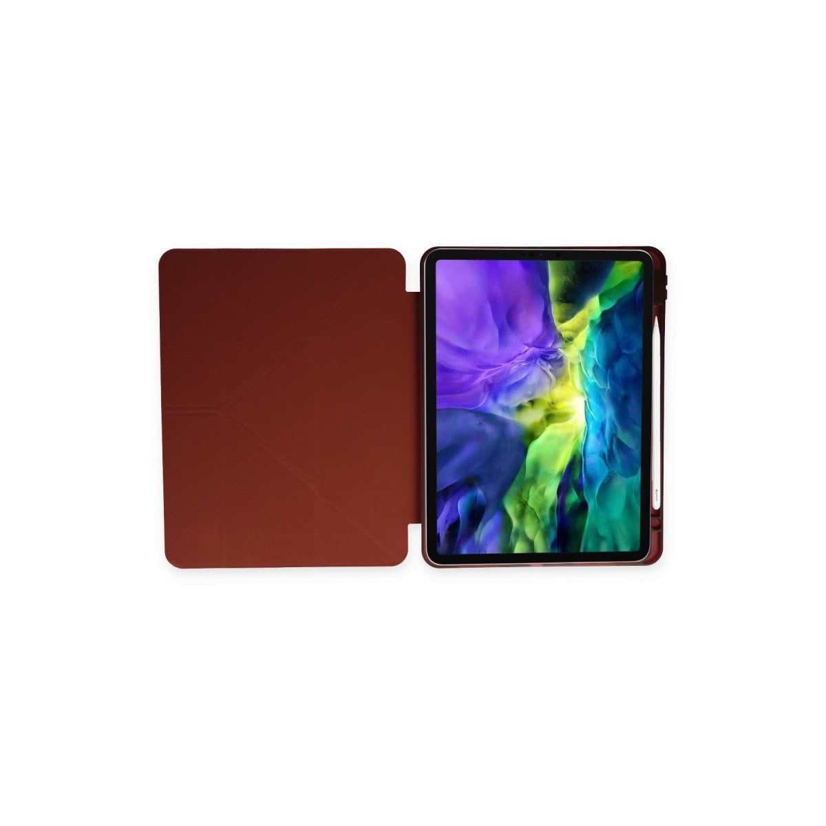 iPad 2022 10.9 (10.nesil) Kılıf Kalemlikli Mars Tablet Kılıfı - Mürdüm