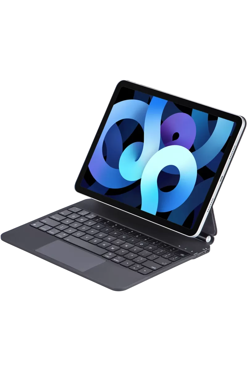 iPad 2022 10.9 (10.nesil) Kılıf X8 Magic Manyetik Klavyeli Tablet Kılıfı - Siyah