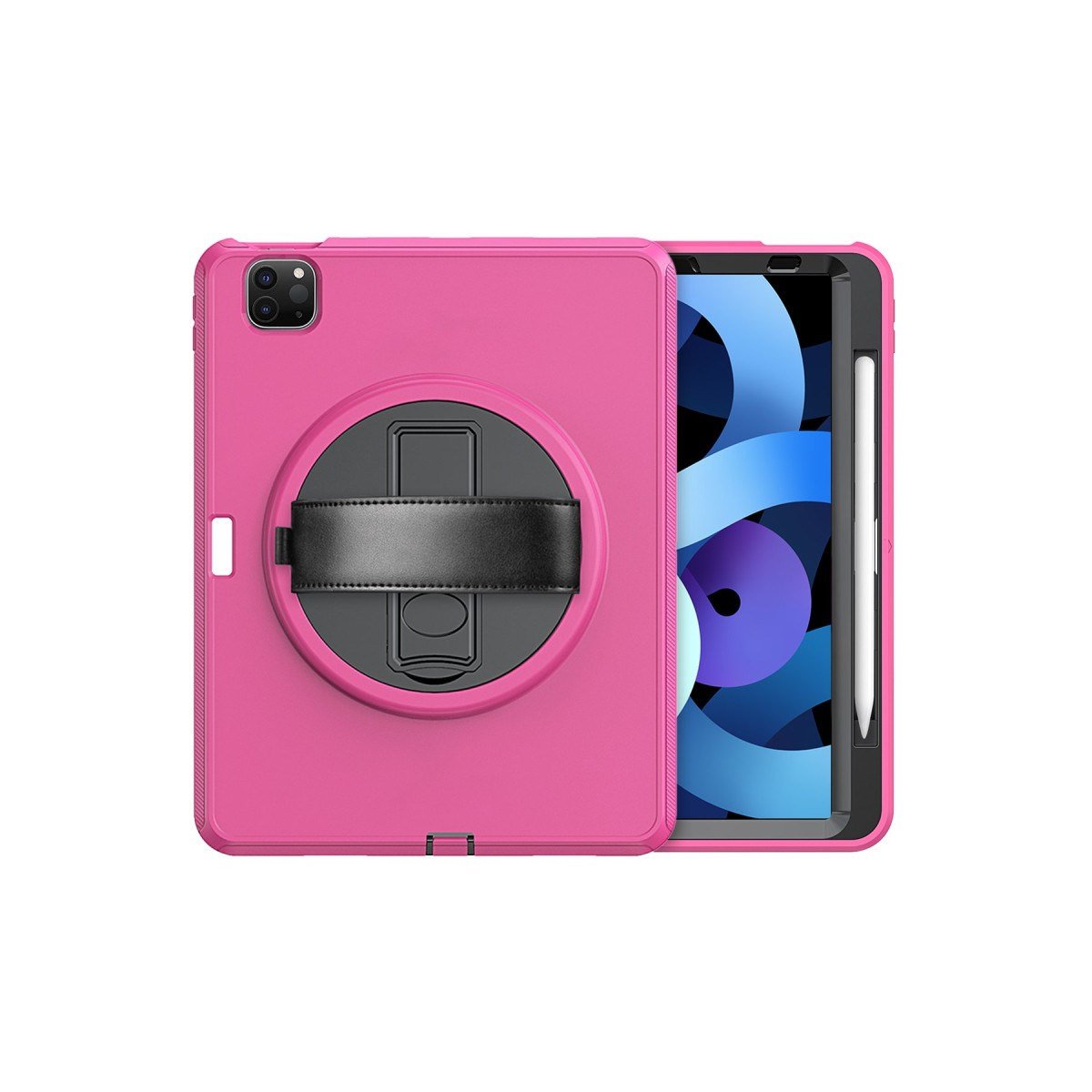 iPad Pro 11 (2018) Kılıf Hand Strap Tablet Kılıfı - Pembe