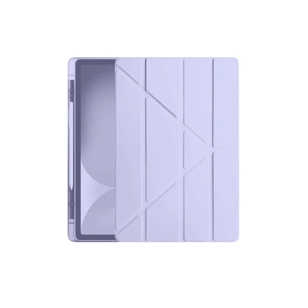 iPad Pro 11 (2024) Kılıf Kalemlikli Hugo Tablet Kılıfı - Lila