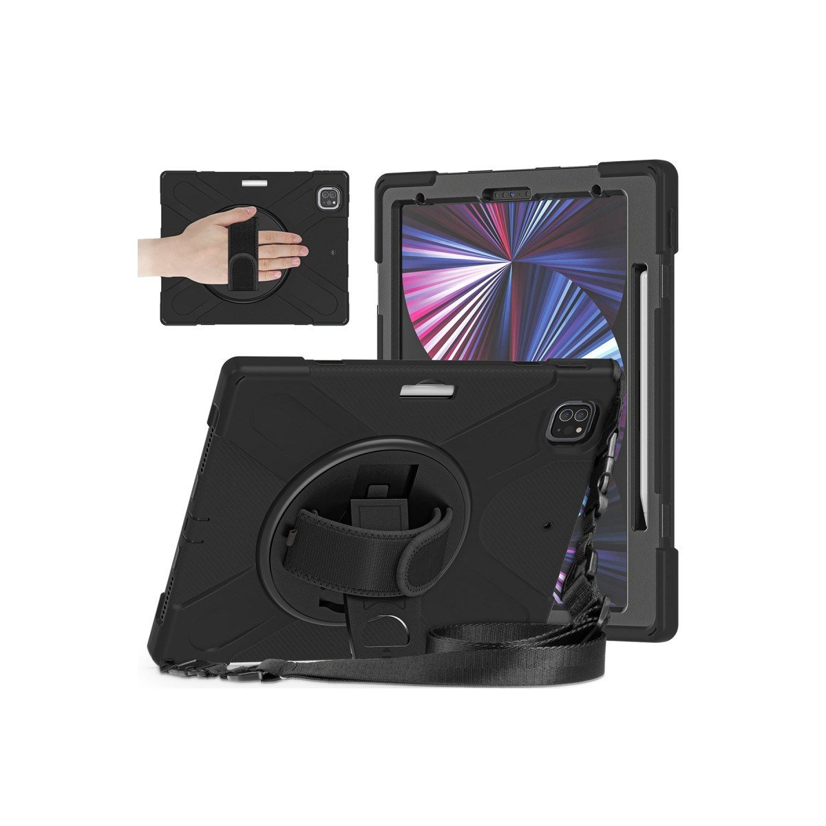 iPad Pro 12.9 (2020) Kılıf Amazing Tablet Kapak - Siyah