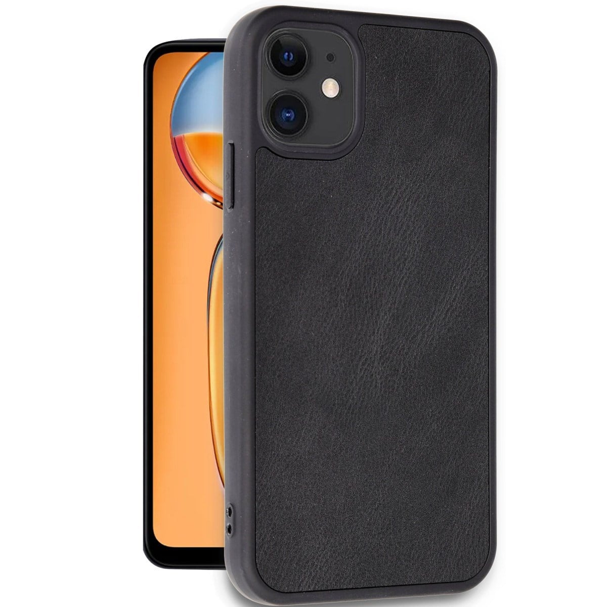 iPhone 11 Kılıf Aras Deri Kapak - Siyah