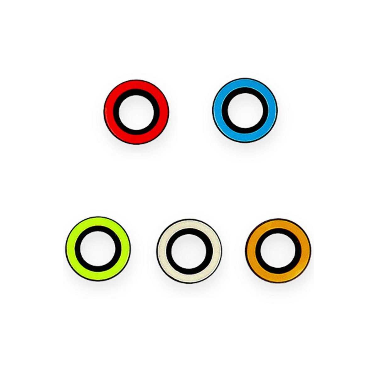 iPhone 11 Neon Fosforlu Kamera Lens - Turuncu