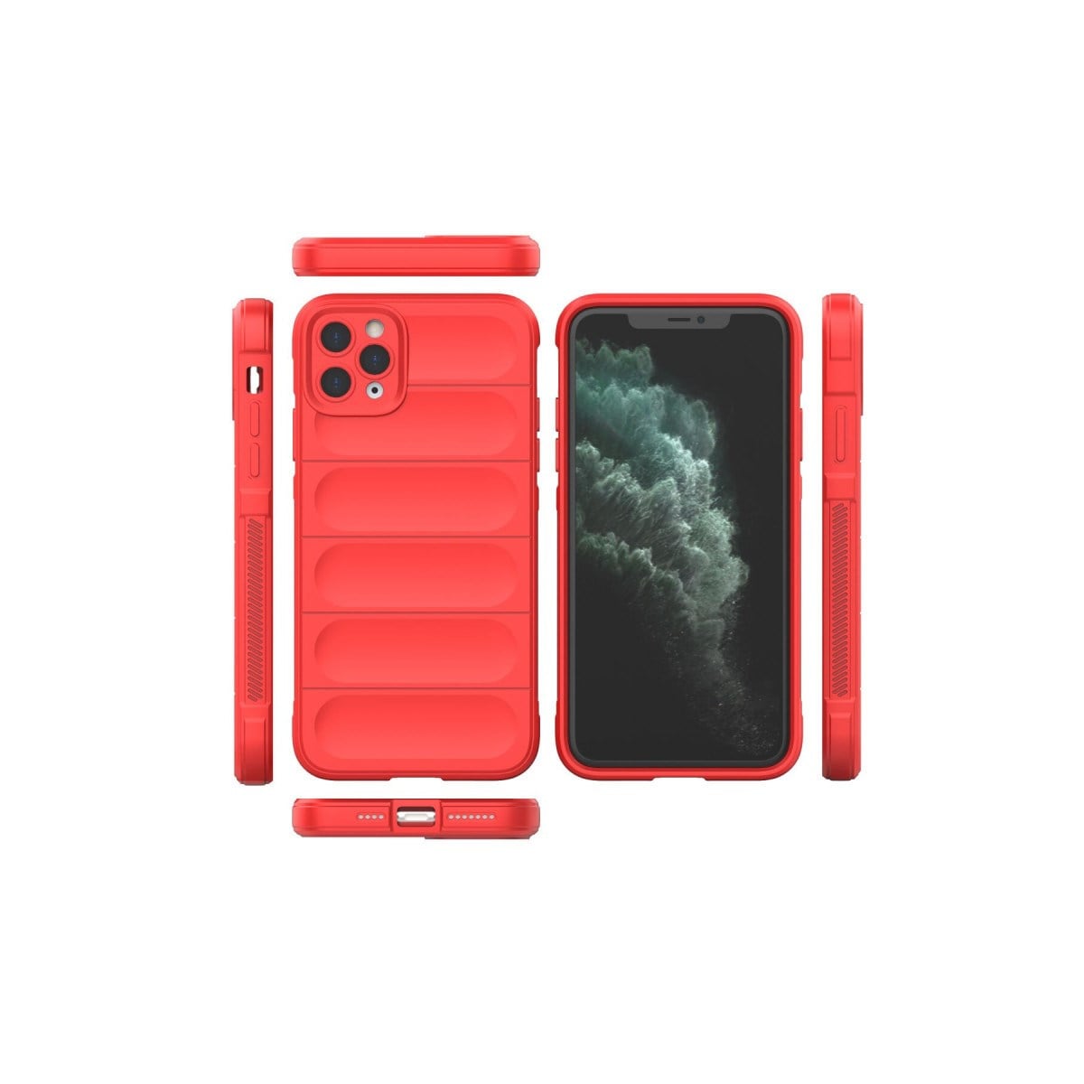 iPhone 11 Pro Max Kılıf Optimum Silikon - Kırmızı