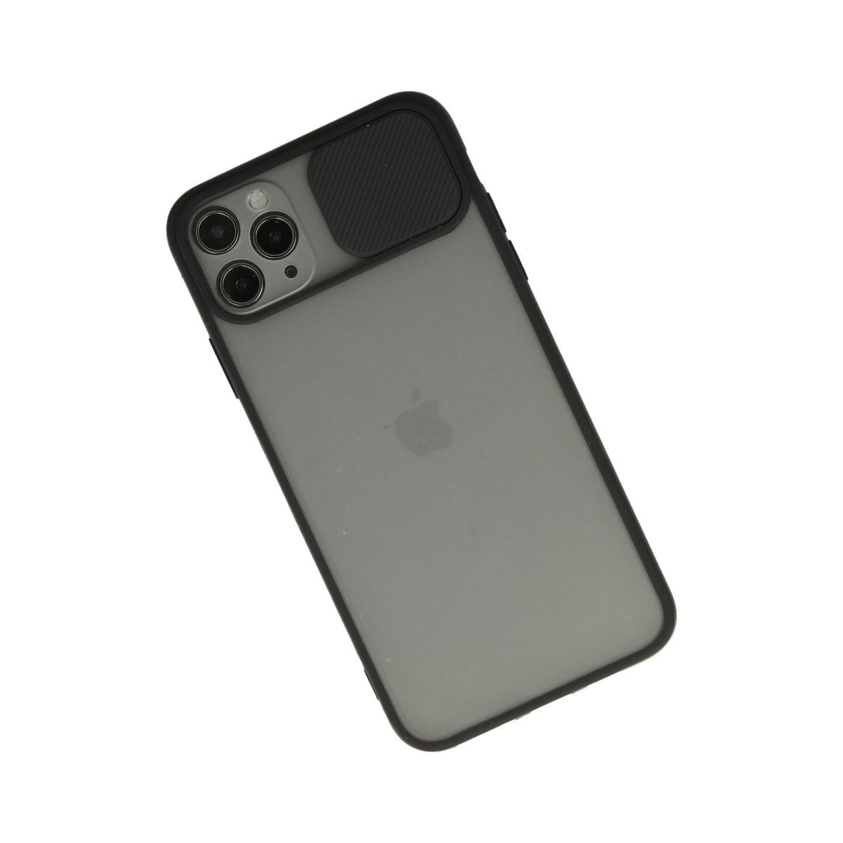iPhone 11 Pro Max Kılıf Palm Buzlu Kamera Sürgülü Silikon - Siyah