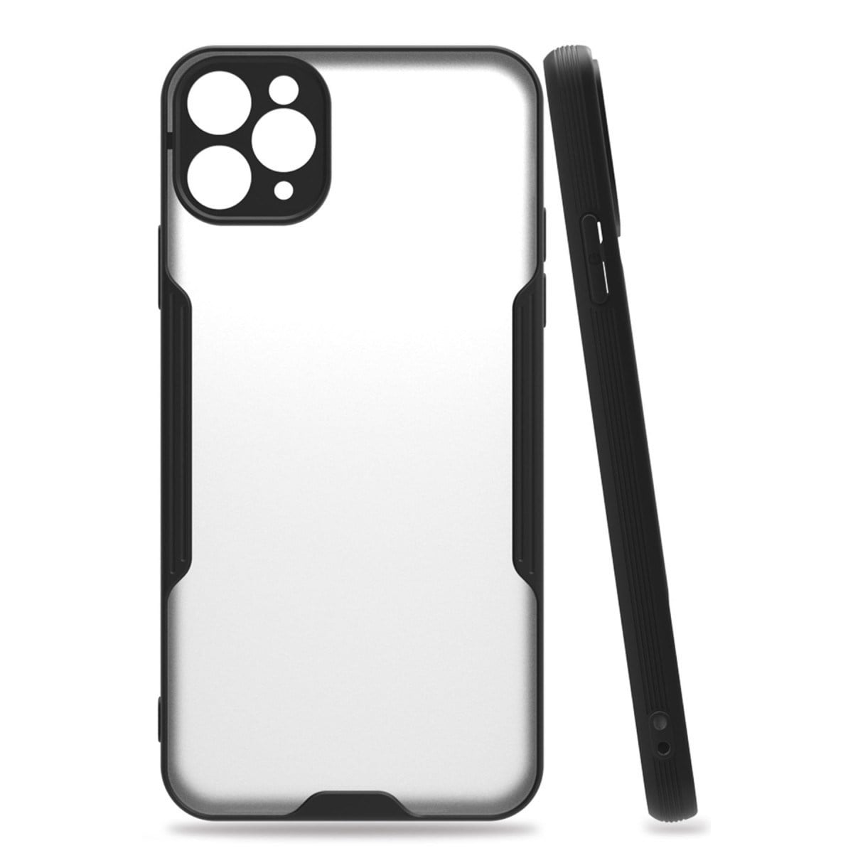 iPhone 11 Pro Max Kılıf Platin Silikon - Siyah
