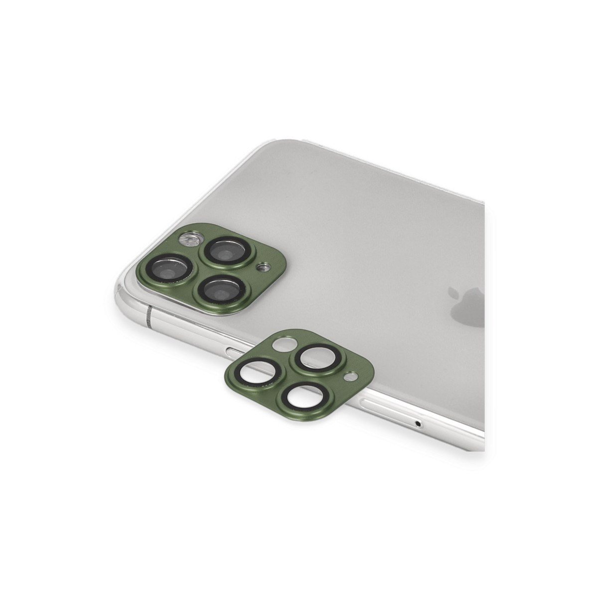 iPhone 11 Pro Max Pers Alüminyum Kamera Lens - Yeşil