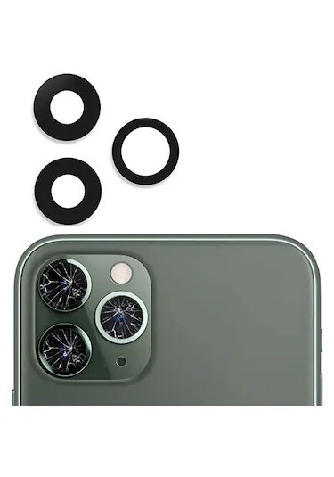 iPhone 11 Pro Max Uyumlu Arka Kamera Camı Lensi Seti