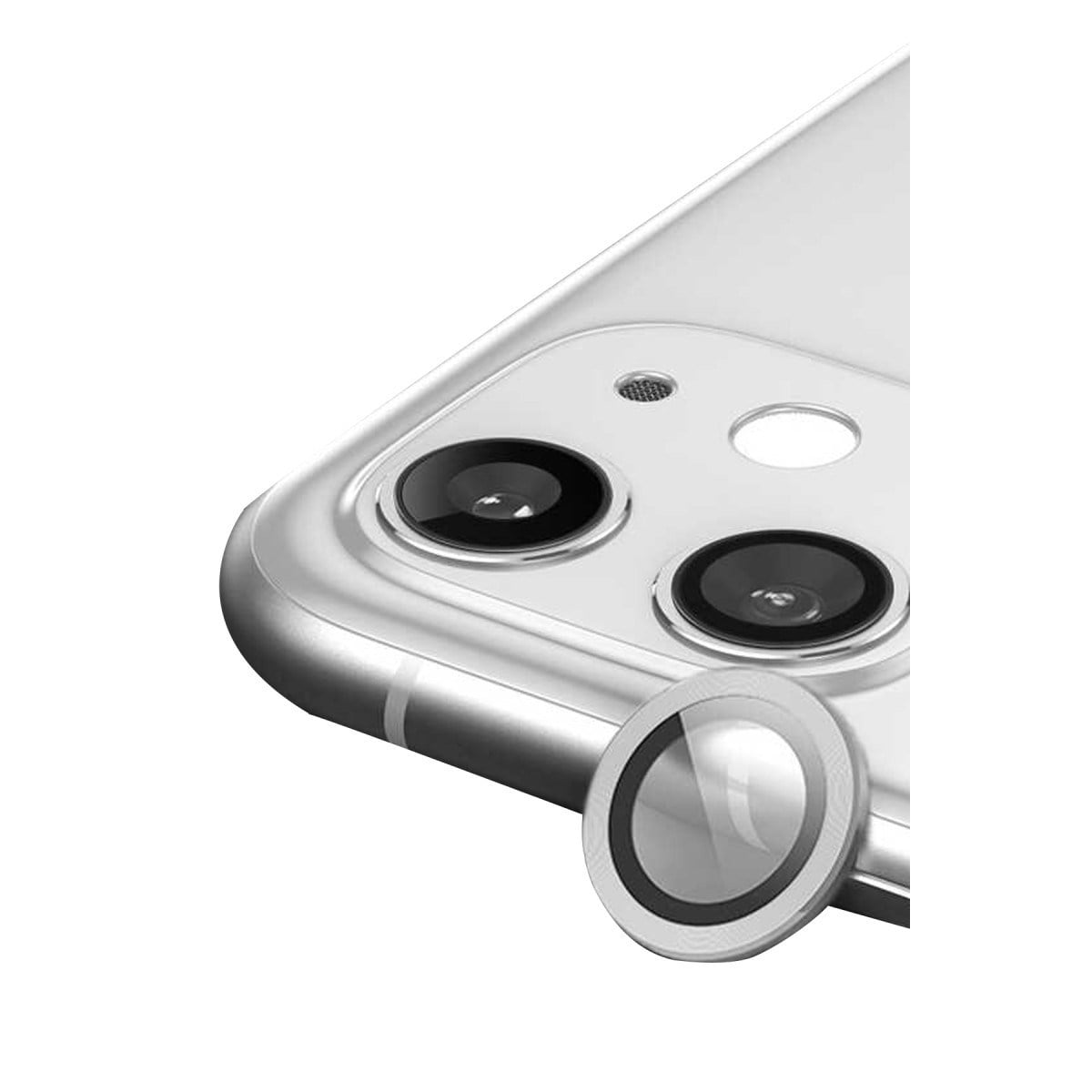 iPhone 11 Raze Metal Kamera Lens - Gümüş