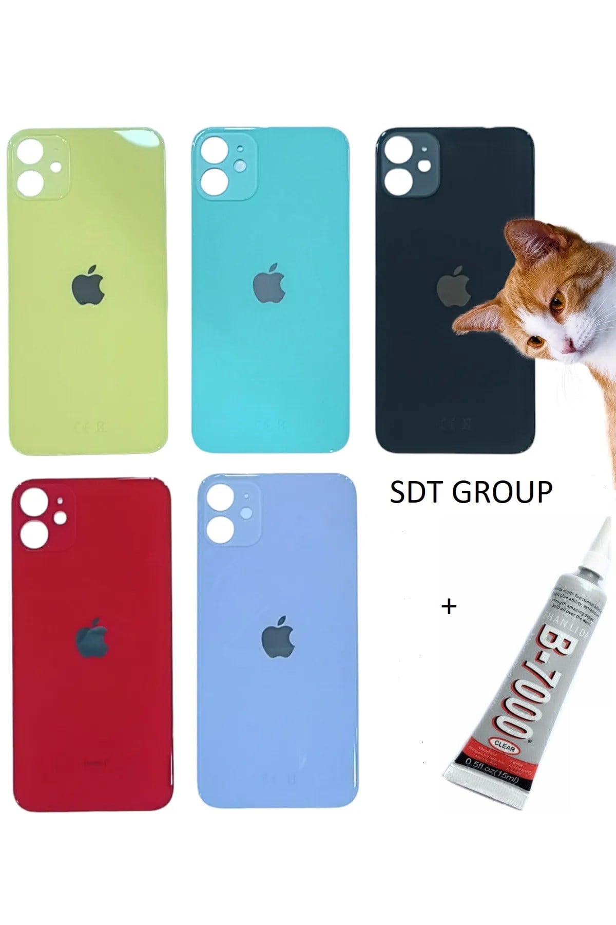 iPhone 11 Uyumlu Arka Batarya Pil Kapağı SİYAH (B7000 15
