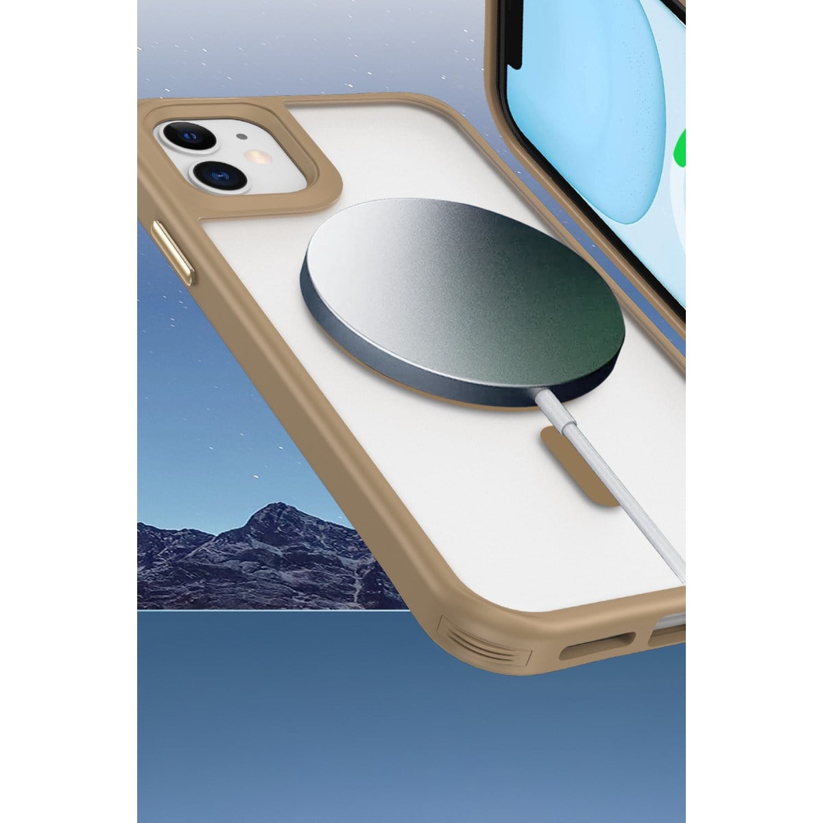 iPhone 12 Kılıf Enka Magsafe Silikon Kılıf - Siyah