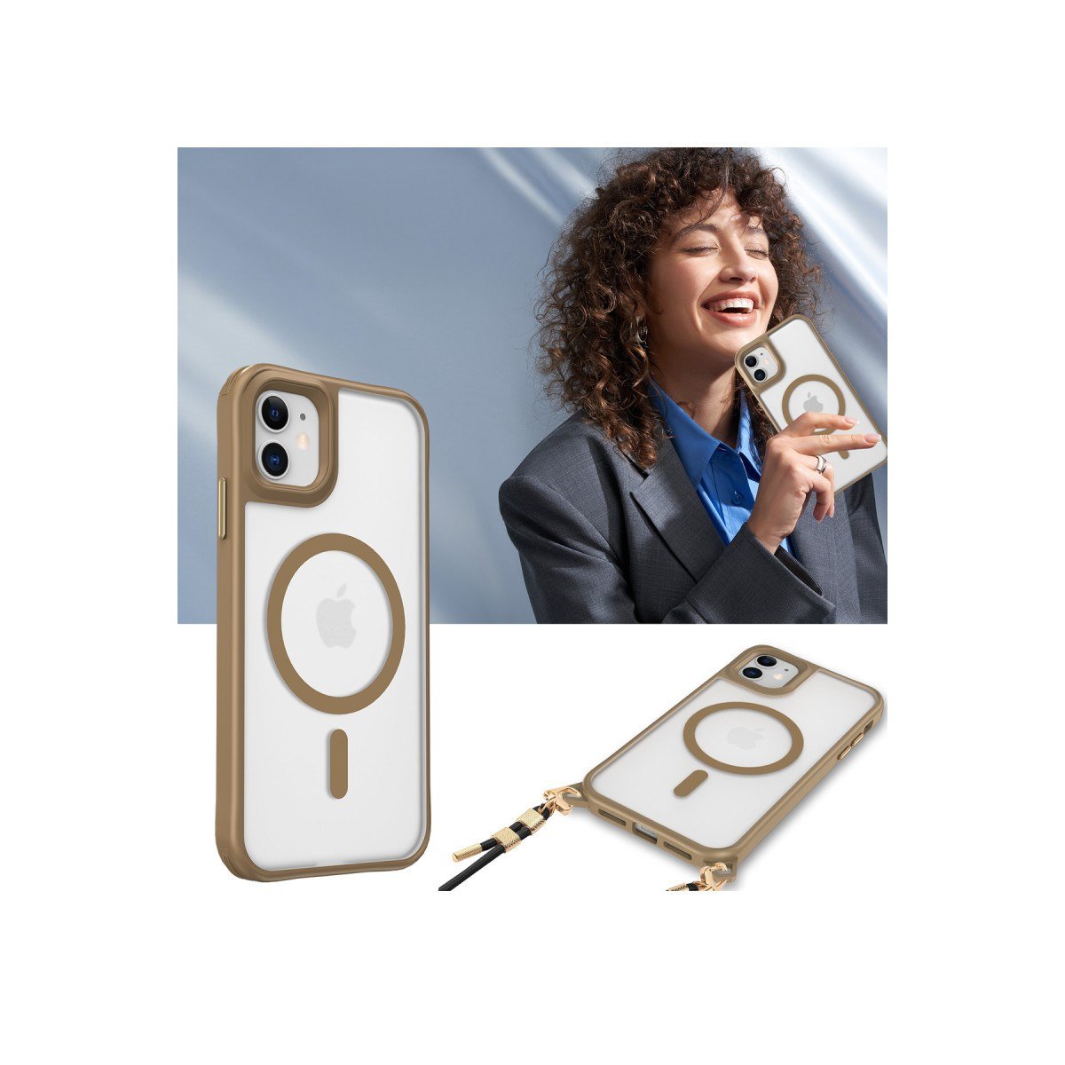iPhone 12 Kılıf Enka Magsafe Silikon Kılıf - Siyah