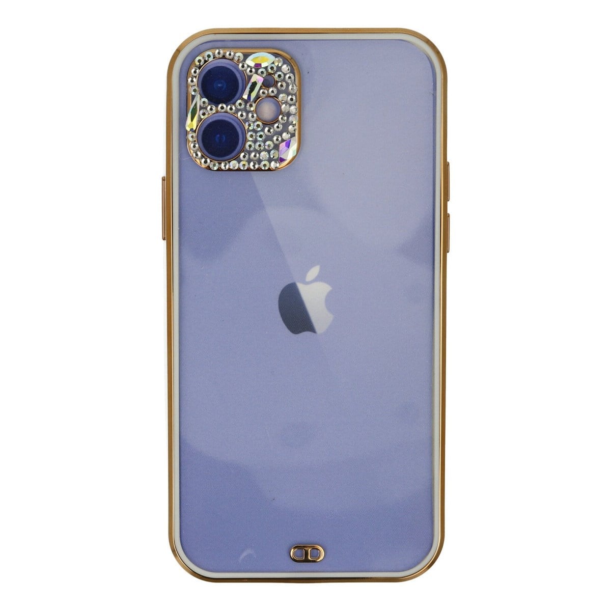 iPhone 12 Kılıf Liva Taşlı Silikon - Beyaz