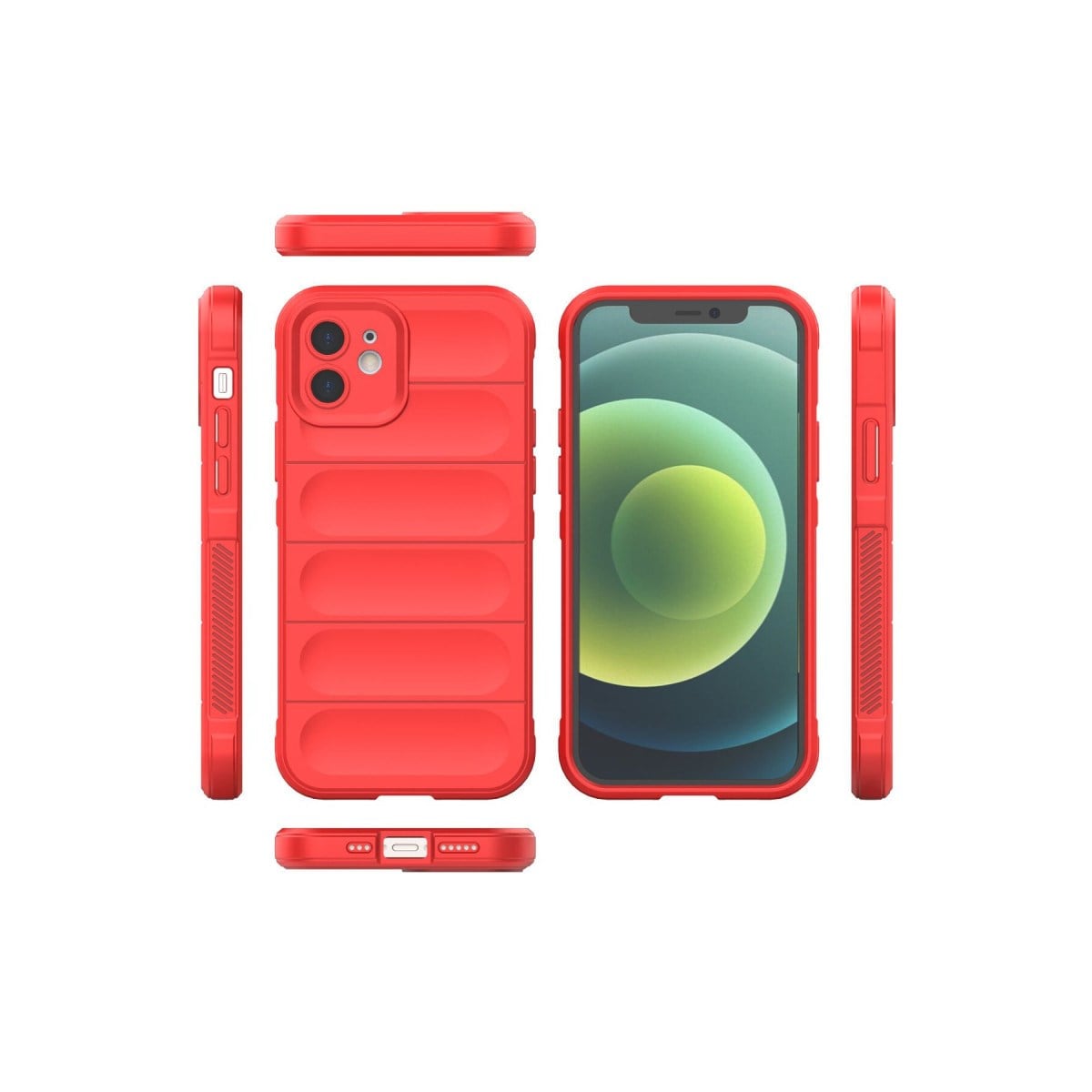 iPhone 12 Kılıf Optimum Silikon - Kırmızı
