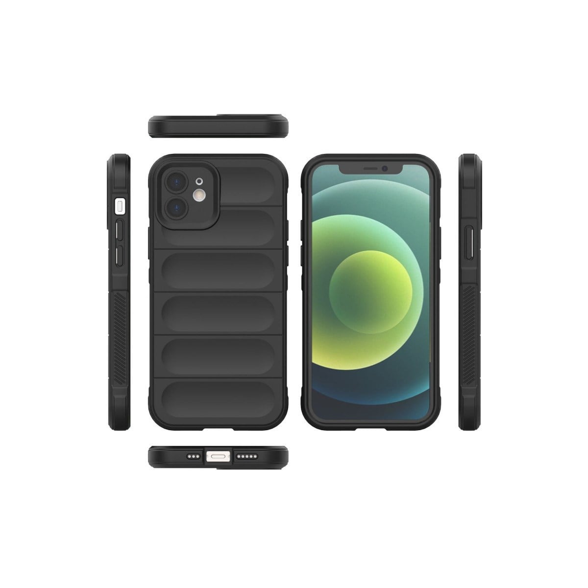 iPhone 12 Kılıf Optimum Silikon - Siyah