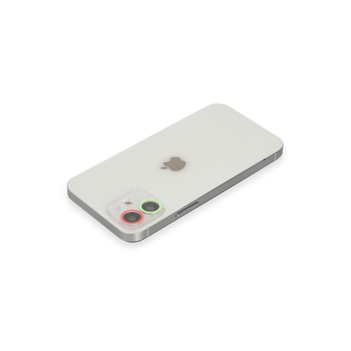 iPhone 12 Mini Renkli Kamera Lens Koruma Cam - Yeşil-Pembe