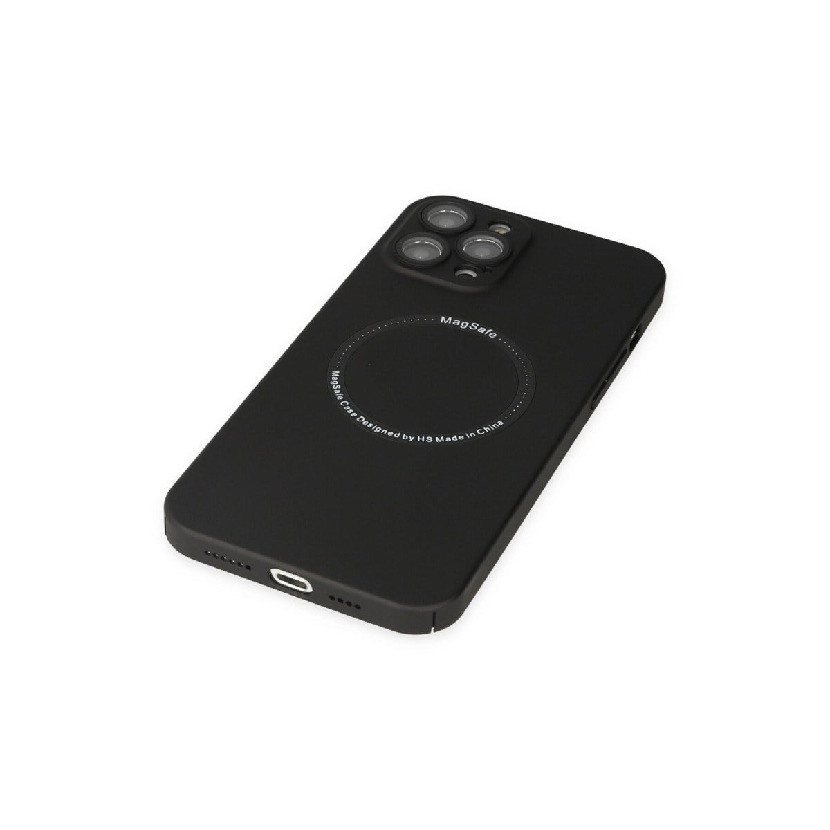 iPhone 12 Pro Kılıf Jack Magneticsafe Lens Silikon - Siyah