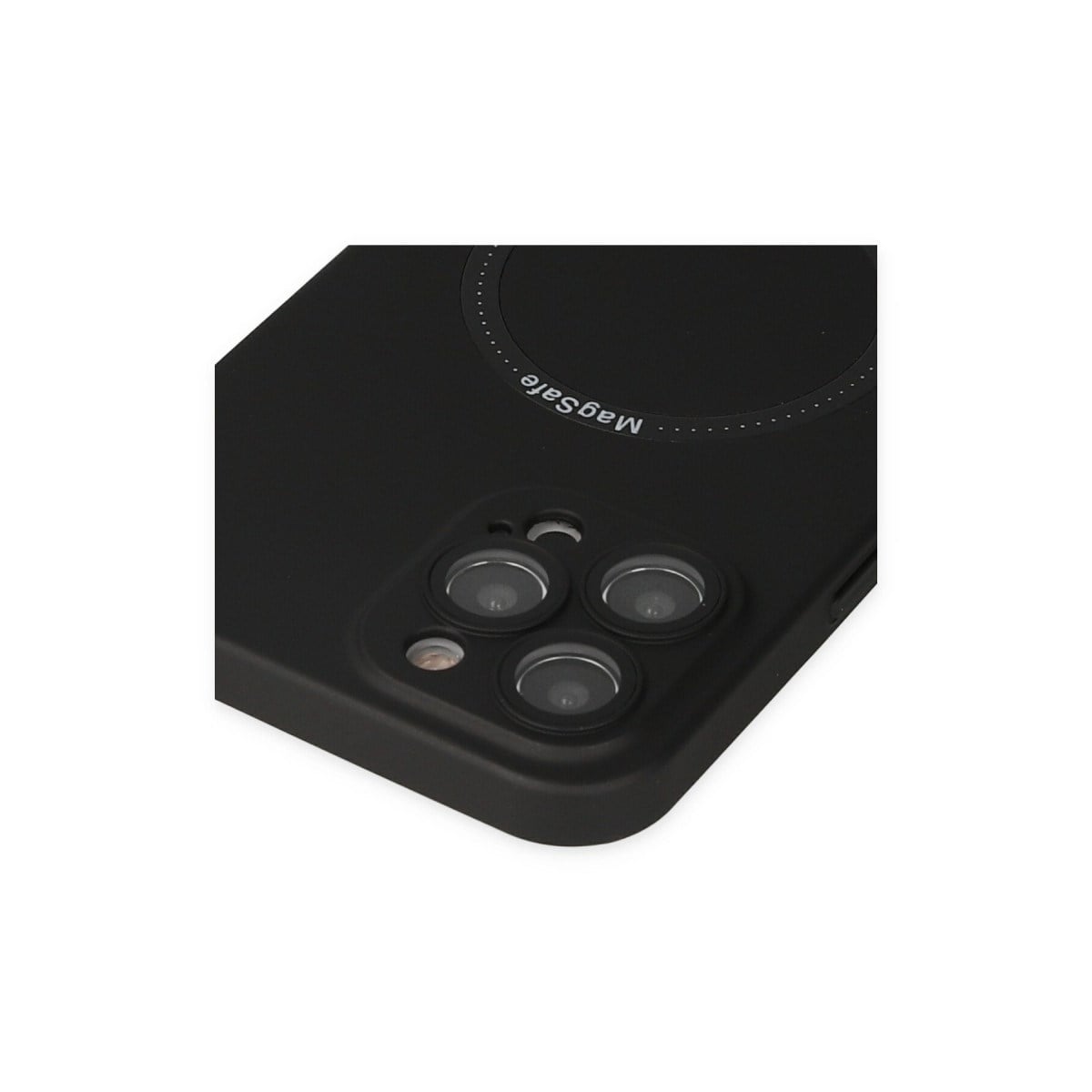 iPhone 12 Pro Kılıf Jack Magneticsafe Lens Silikon - Siyah