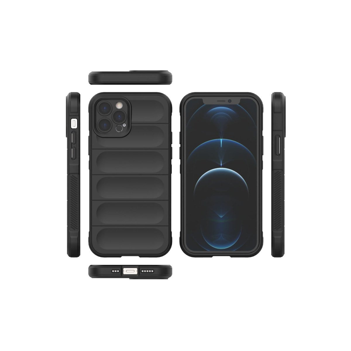 iPhone 12 Pro Kılıf Optimum Silikon - Siyah