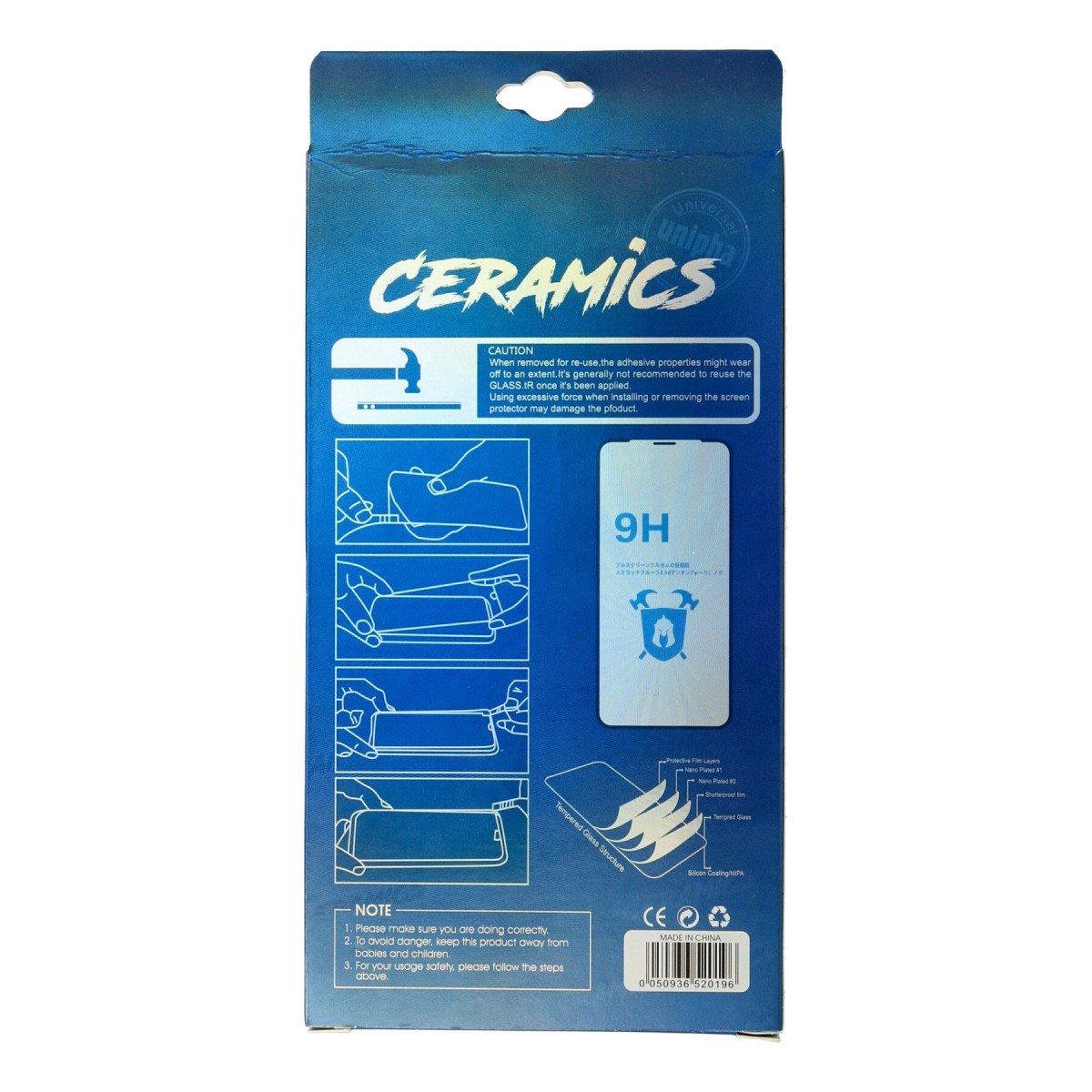 iPhone 12 Pro Max 34D Izgaralı Cam