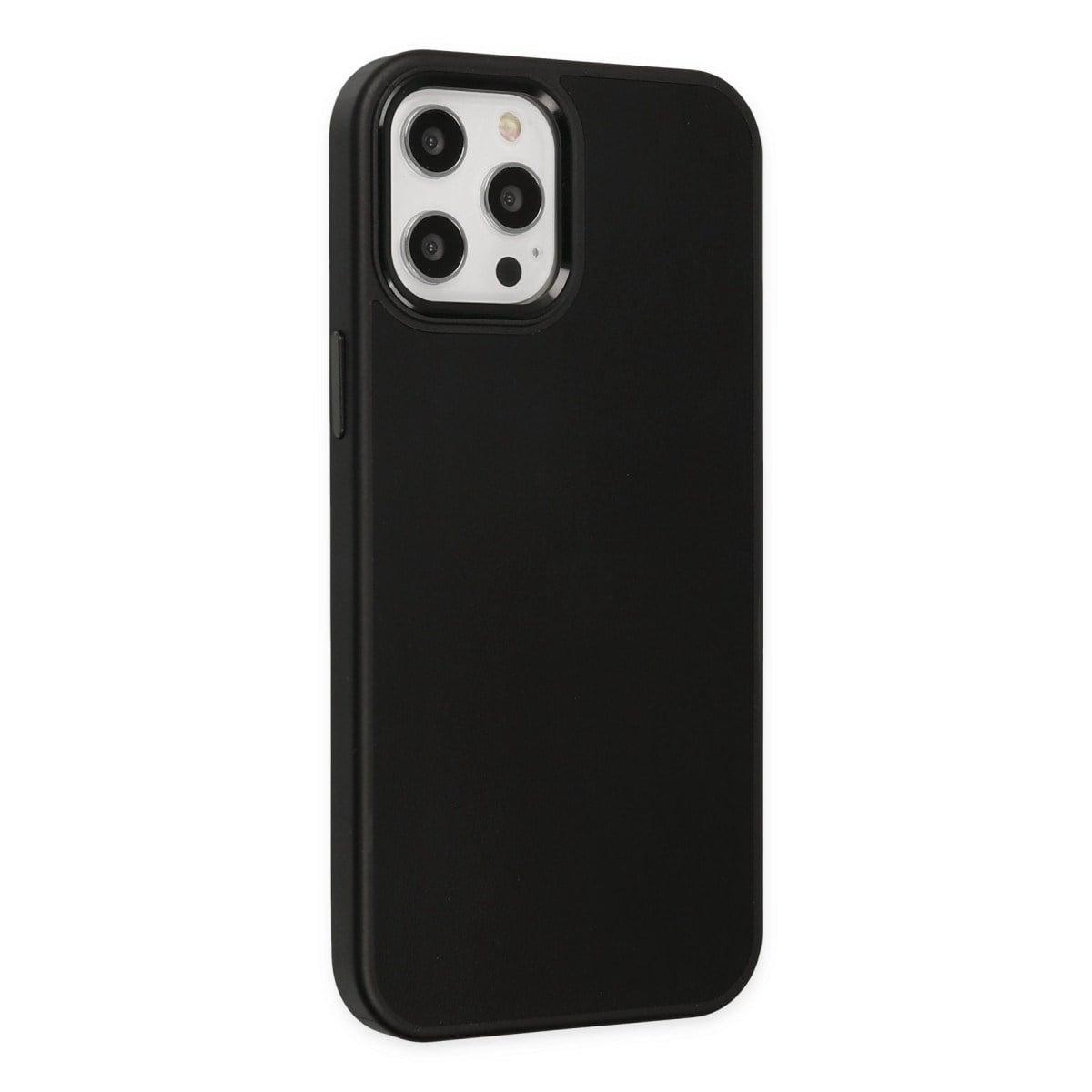 iPhone 12 Pro Max Kılıf Asya Deri Silikon - Siyah