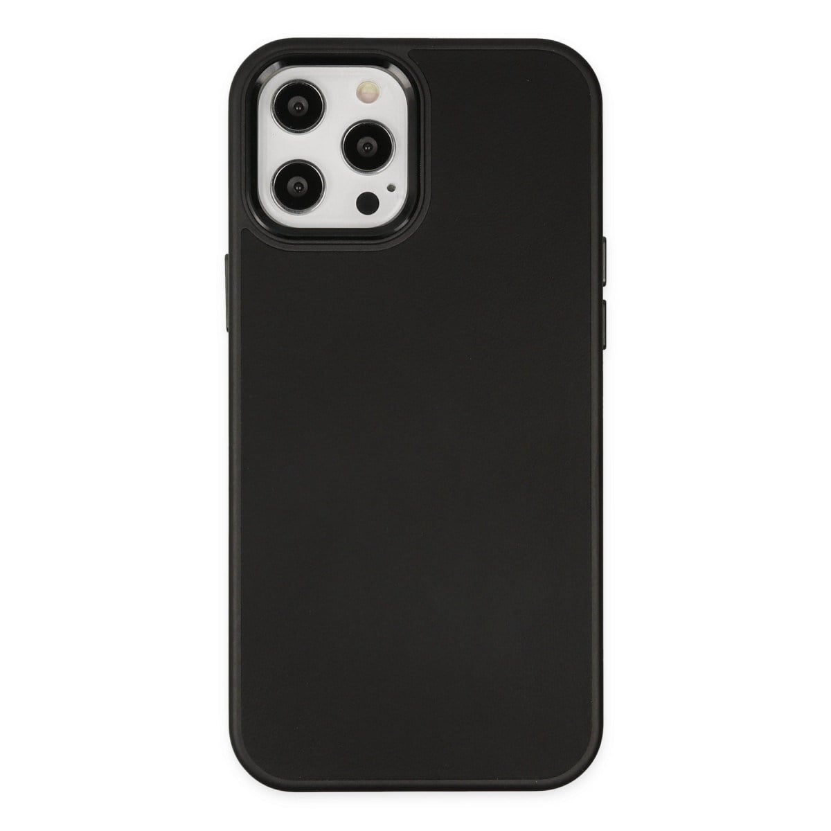iPhone 12 Pro Max Kılıf Asya Deri Silikon - Siyah
