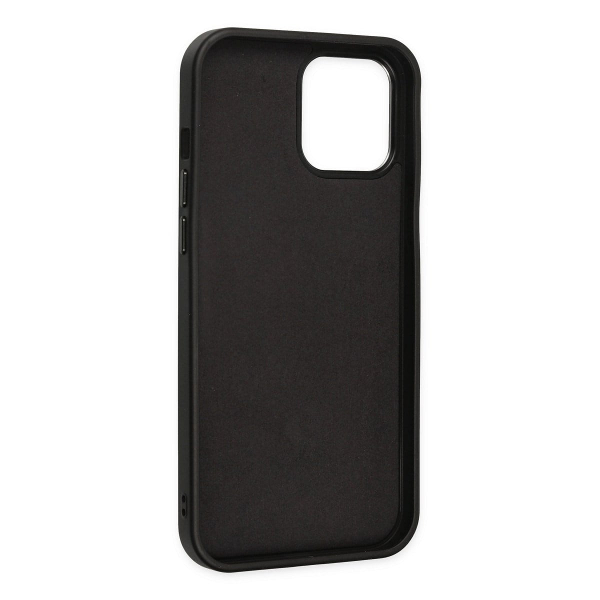 iPhone 12 Pro Max Kılıf Asya Deri Silikon - Siyah