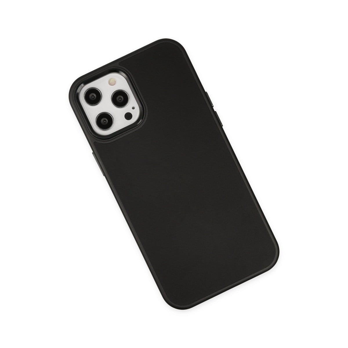 iPhone 12 Pro Max Kılıf Asya Deri Silikon - Siyah