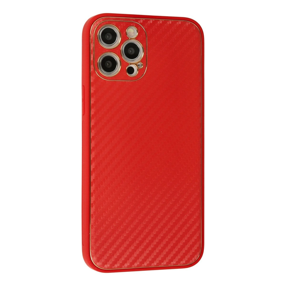 iPhone 12 Pro Max Kılıf Coco Karbon Silikon - Kırmızı