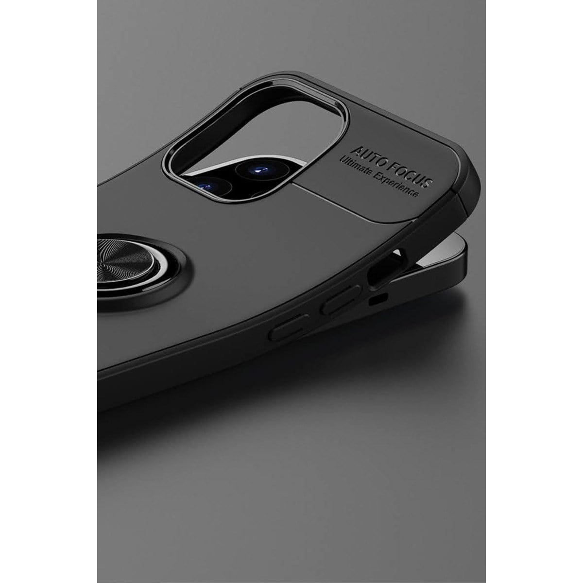 iPhone 12 Pro Max Kılıf Range Yüzüklü Silikon - Kırmızı