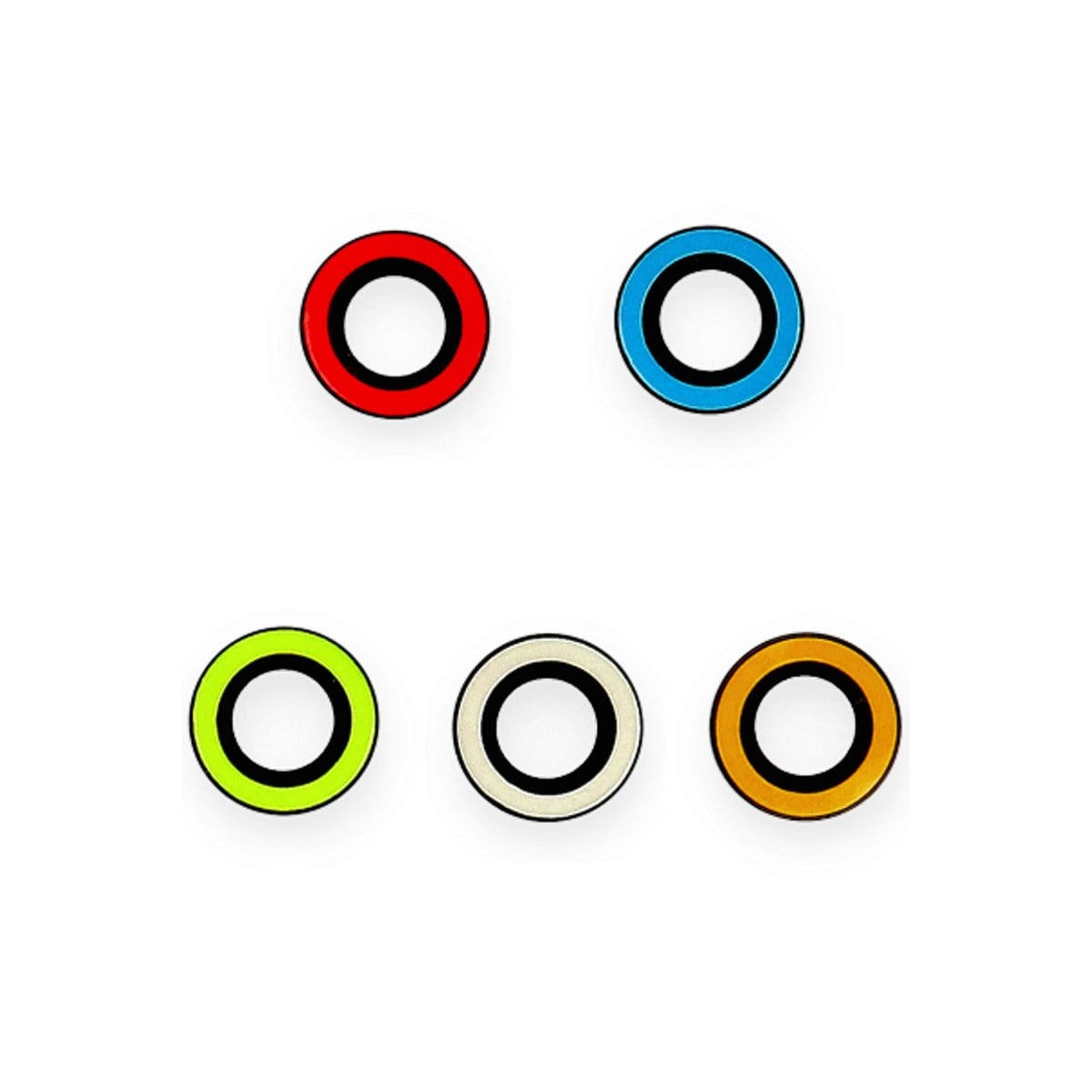 iPhone 12 Pro Neon Fosforlu Kamera Lens - Turuncu