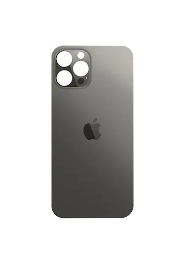 iPhone 12 Pro Uyumlu Arka Pil Kapağı (Cam) Siyah