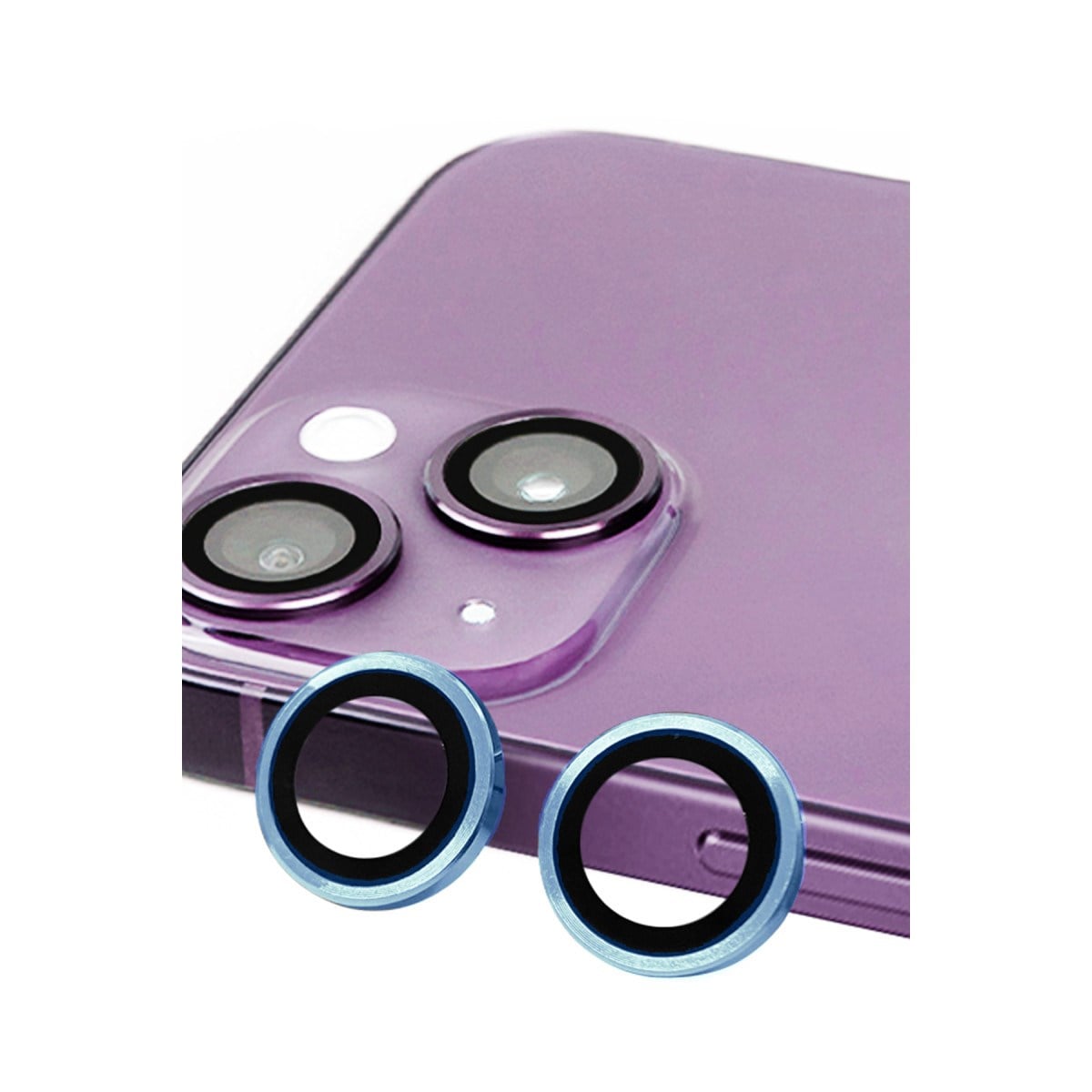 iPhone 13 Mini Raze Metal Kamera Lens - Mavi
