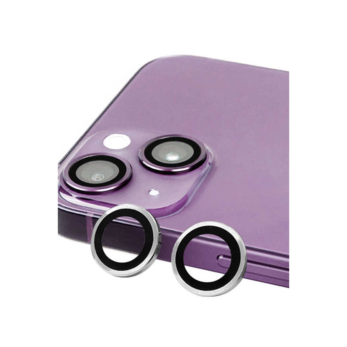 iPhone 13 Mini Raze Metal Kamera Lens - Gümüş