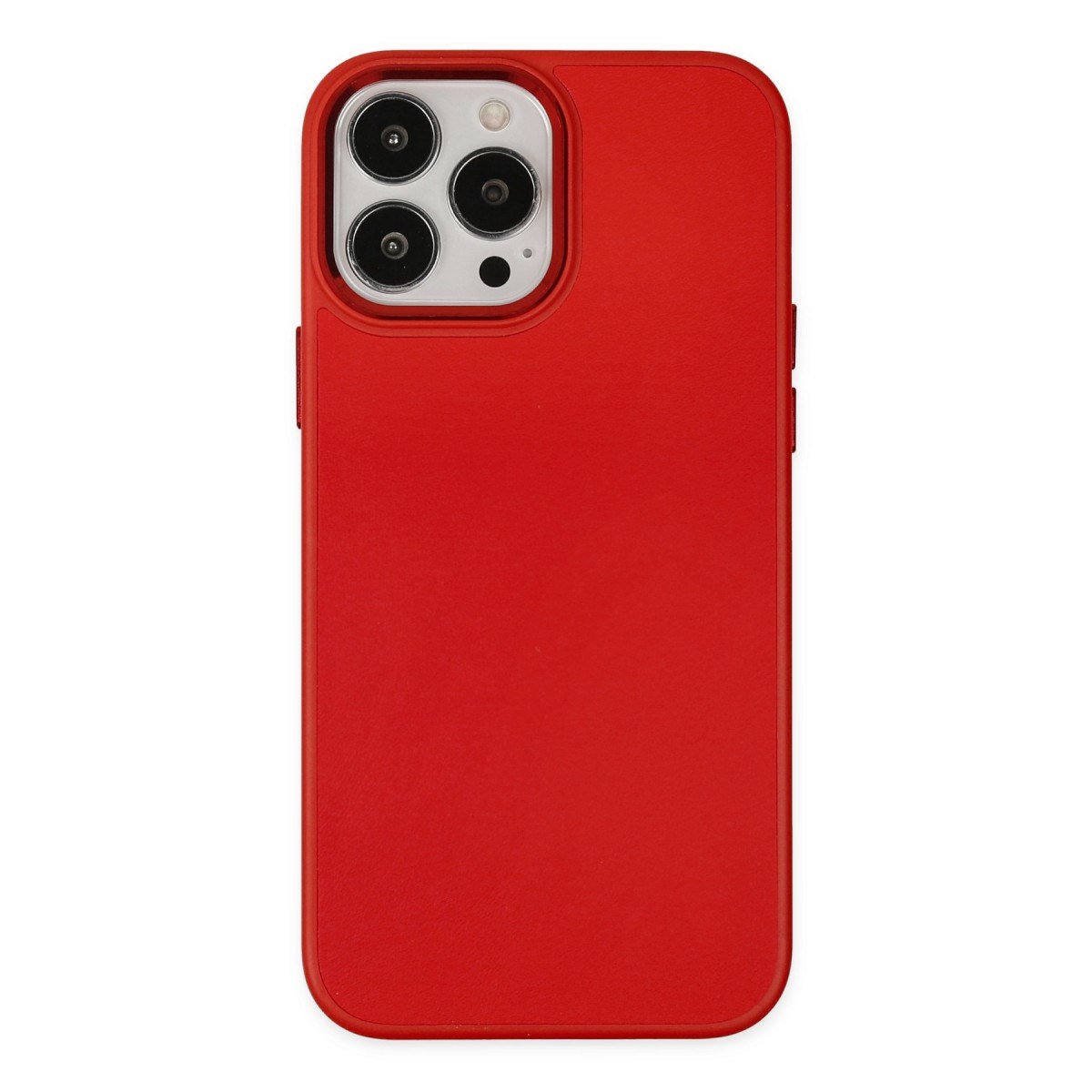 iPhone 13 Pro Kılıf Asya Deri Silikon - Kırmızı