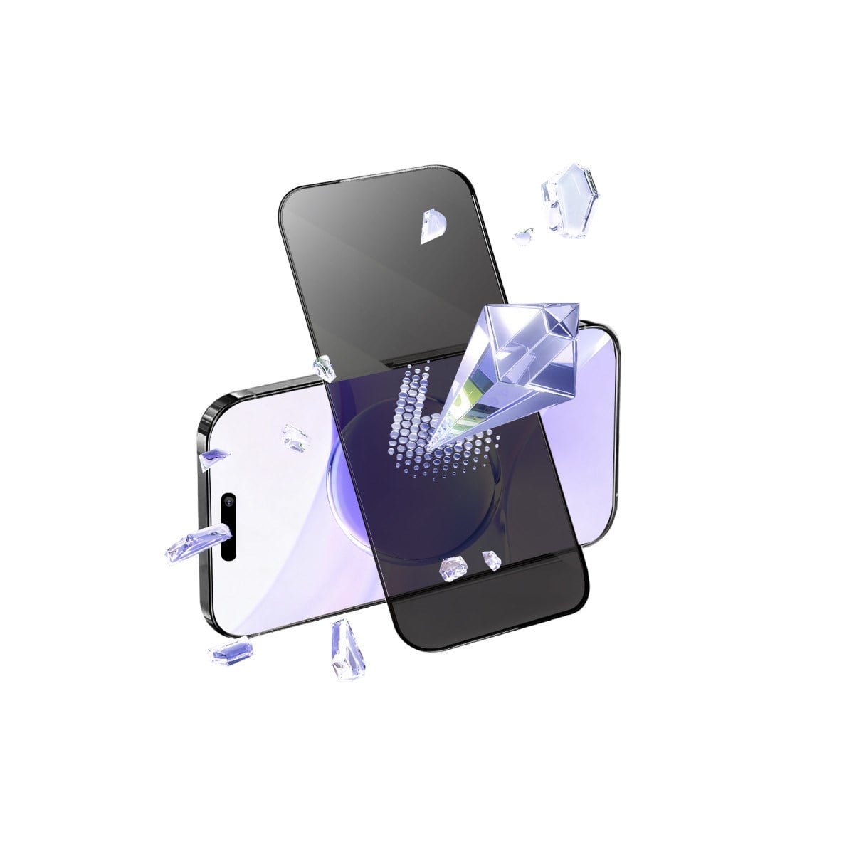 iPhone 13 Pro Max Bilvis 5in1 5D Magic Hayalet Cam Ekran Koruyucu - Siyah